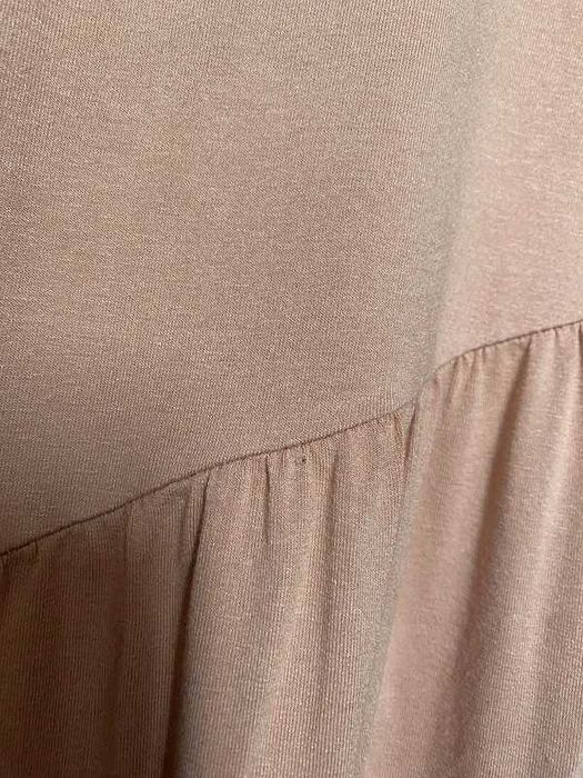 Wiskozowa bluzka z falbanką brudny róż Betis XL/XXL 42/44