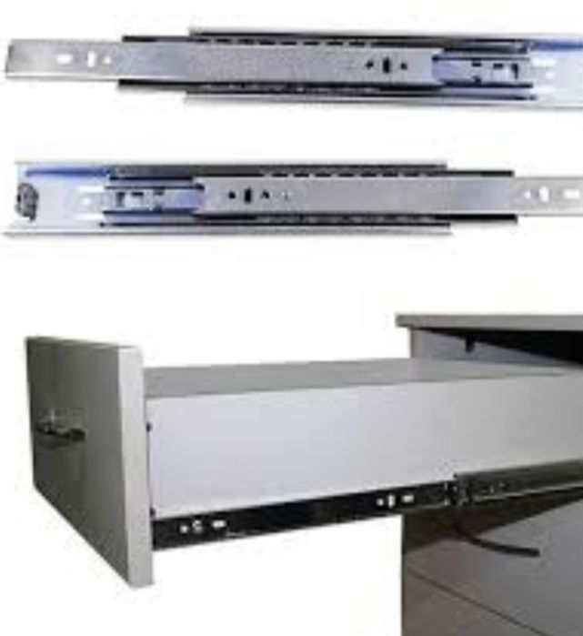 Направляющие телескопические шариковые для ящиков длина 250 - 500мм