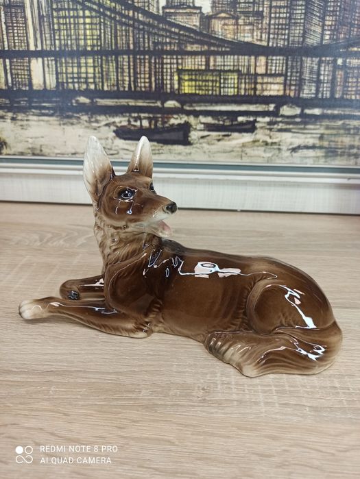 Porcelanowa figurka psa – SITZENDORF, Niemcy | Vintage