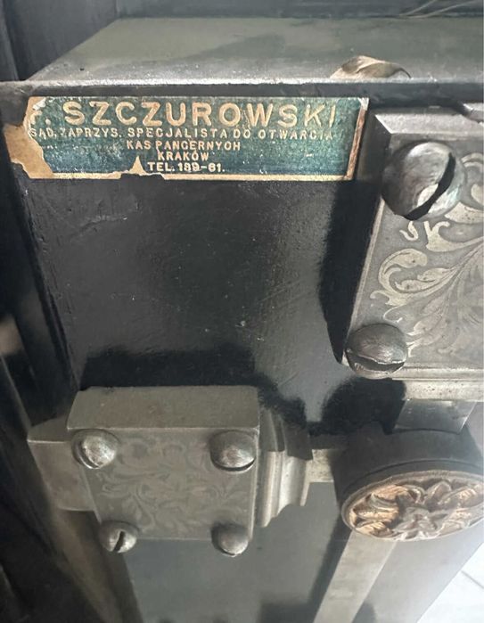 Stary, ozdobny sejf zabytkowy (Lemberg) do renowacji