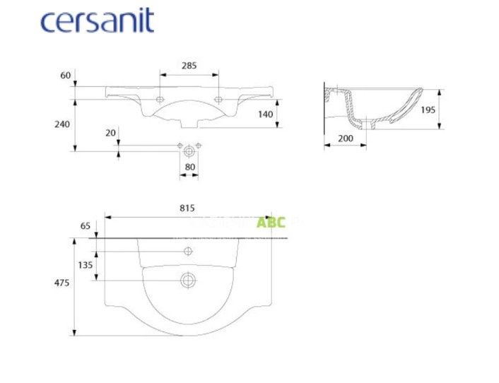 Umywalka meblowa Cersanit Libra 80
