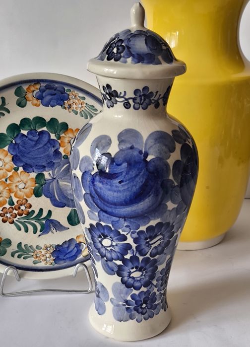 Amfora wazon Włocławek piękny stary fajans 31 cm