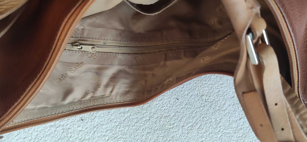 Torba skórzana w kolorze rudym