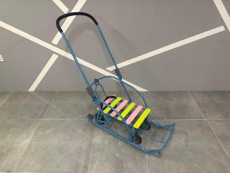 Дитячі санки на колесах складні зі знімною ручкою МРІЯ