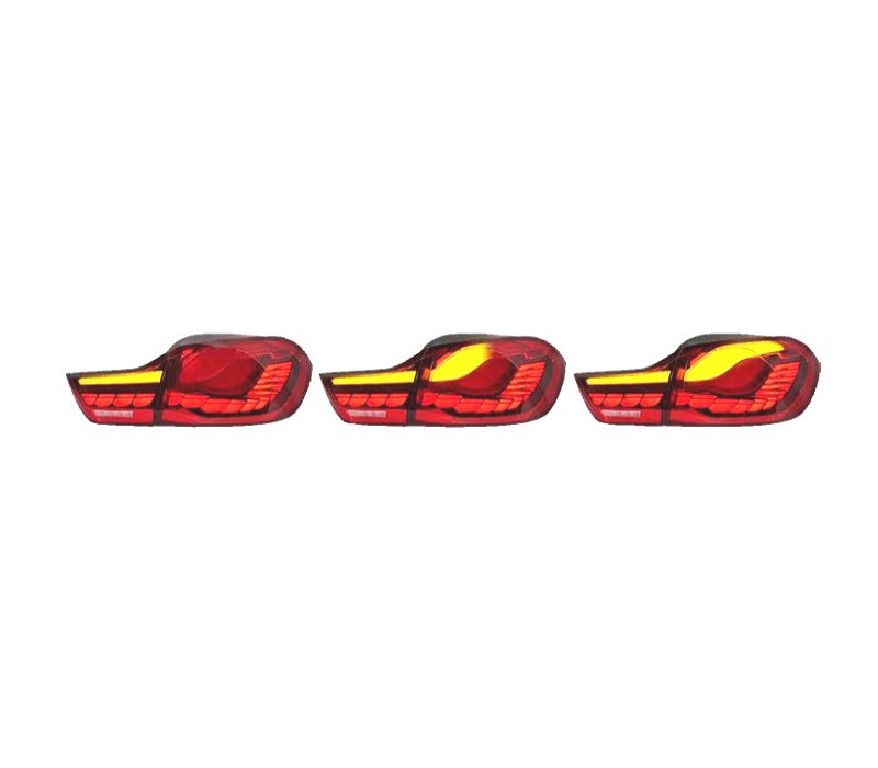 FAROLINS FULL LED BMW F32 F33 F36 LIGHT BAR OLED FUNDO VERMELHO