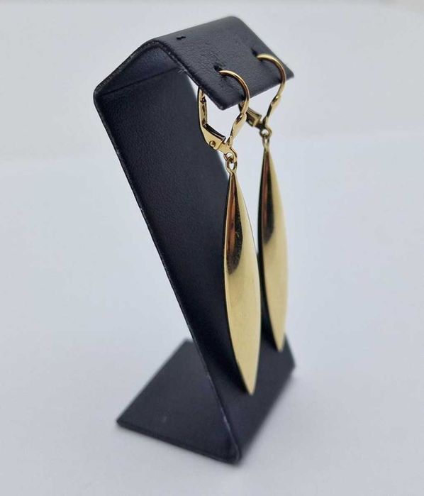 Piękne Długie Kolczyki Sople 3,42g 585p 6cm