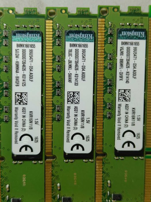 Оперативна память Kingston DDR3 8GB - 1600MHz - низькопрофільна