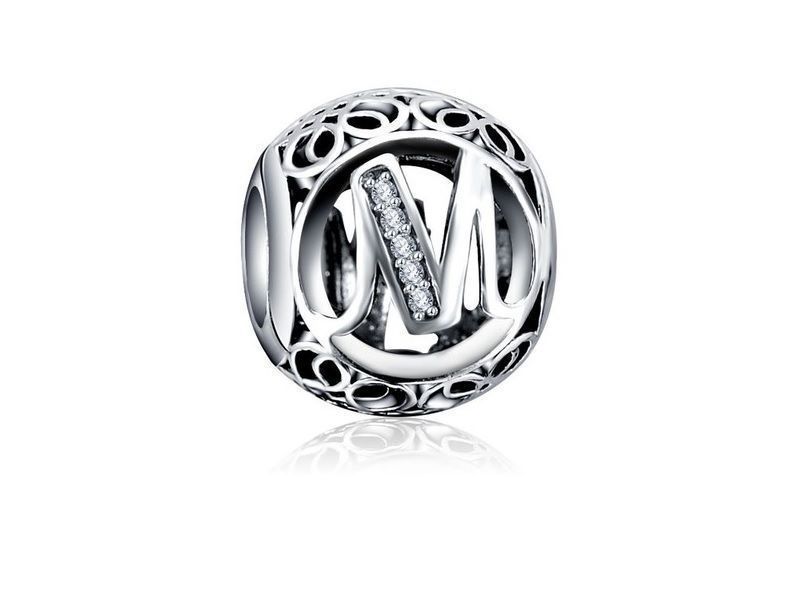 Srebrna Przywieszka Charms Litera Literka M Qs0864Rh