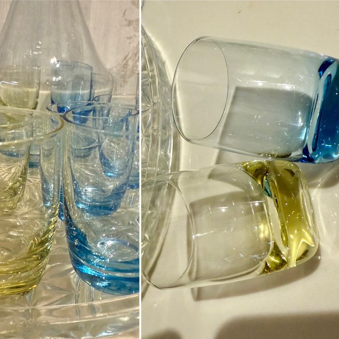 Цветное Стопки, рюмки, бокалы период ссср