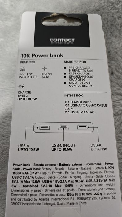 Powerbank 20.000mAh - 10.000mAh - Selados, novos, bateria externa