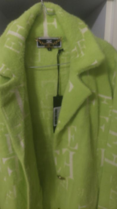 Piękna limonkowa nowa alpaka Elisabetta Frenchi Chwalęcice • OLX.pl