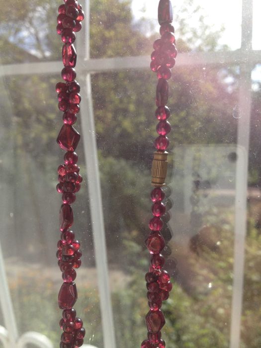 Вінтажне Антикварне Намисто з натурального каменю Гранат альмандін.