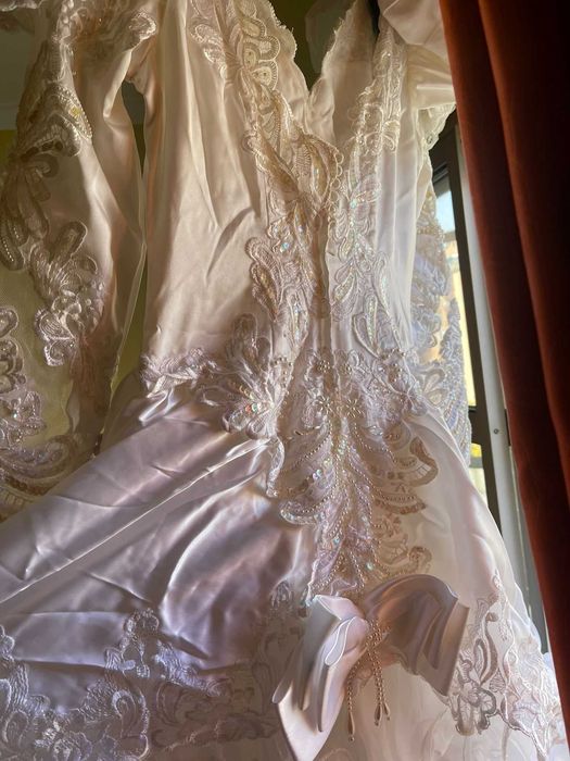 Vestido de noiva usado uma vez veste 36/38