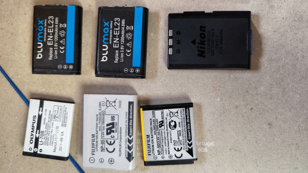 Baterias máquina fotográfica Nikon Canon Sony Samsung Olympus Fujifilm