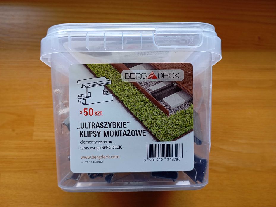 Ultra szybkie klipsy montażowe do desek kompozytowych