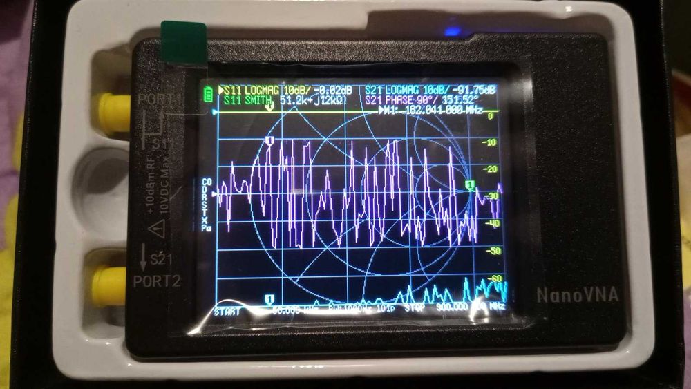 Nano VNA векторный анализатор сигналов 50 kHz - 1500 MHz дисплей 2,8"