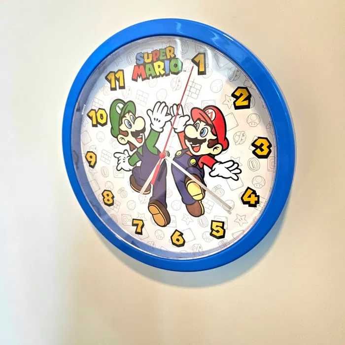 Zegar ścienny Super Mario dla dzieci. Odbiór Warszawa