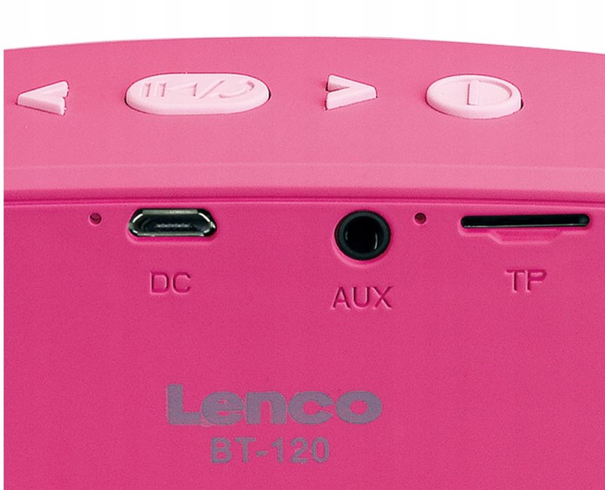 Głośnik przenośny BLUETOOTH o mocy wyjściowej 3W i pasek Różowy