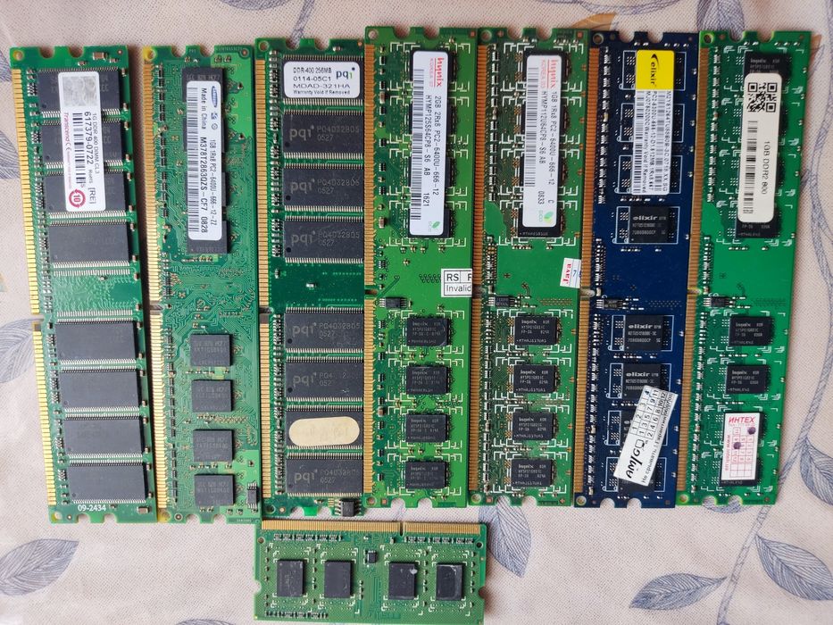 Оперативная память DDR, DDR2, sodimm DDR3