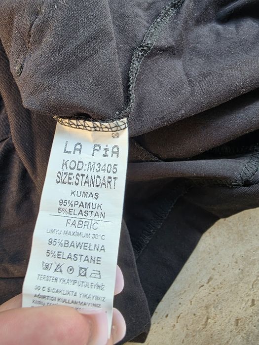 Koszulka M 38 bluzkabkrótki rękaw czarna bawełna panterka oversize