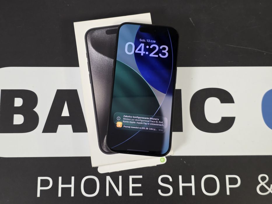 Sklep Apple Iphone 15 Pro 128gb black bateria 87%