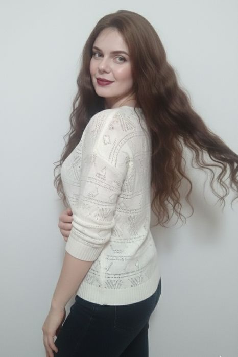 100% натуральне волосся 75см. Перука з любим проділом (сіточка). Парик