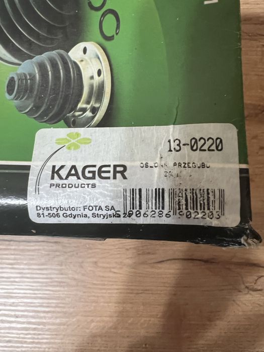 Пильовик переднього валу Kager 130220