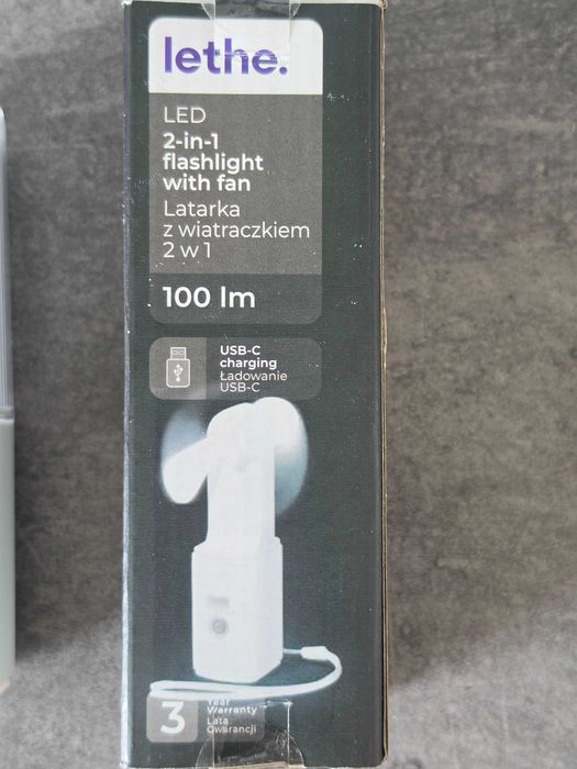 Latarka z wiatraczkiem 2 W 1