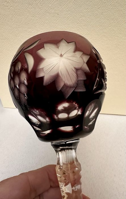 Kryształowy, kieliszek do wina, remer, Bohemia Cristal, wys 21 cm