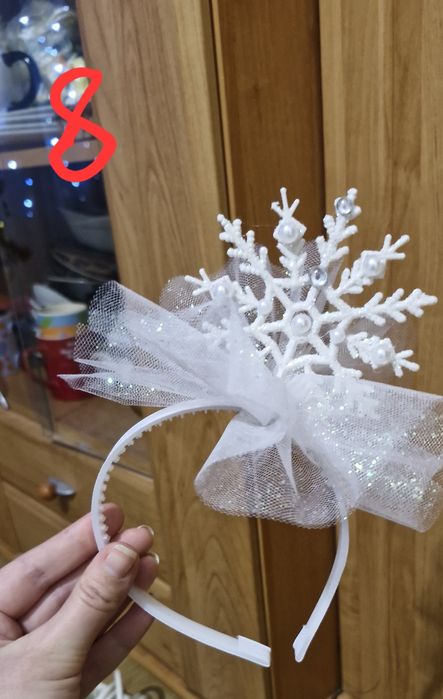 Обруч сніжинки.новорічник