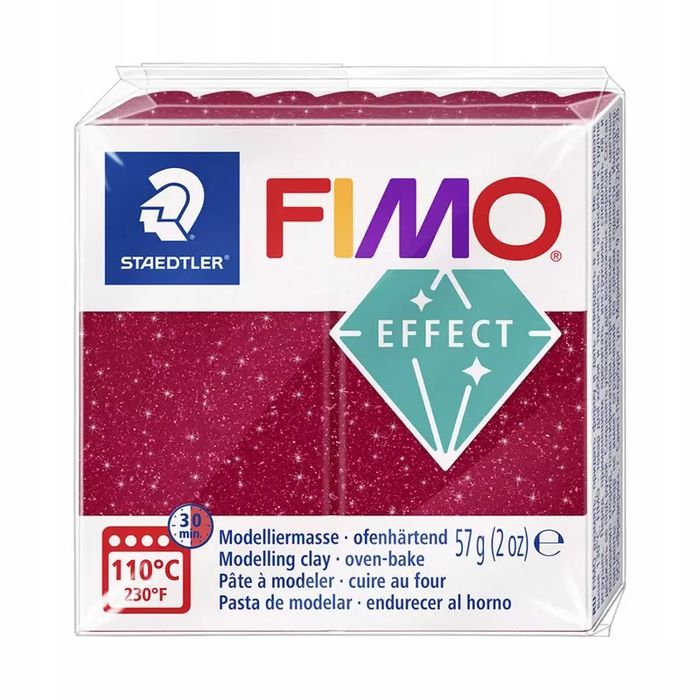 Fimo Effect Masa Plastyczna Czerwony Galaxy 57G. Fimo