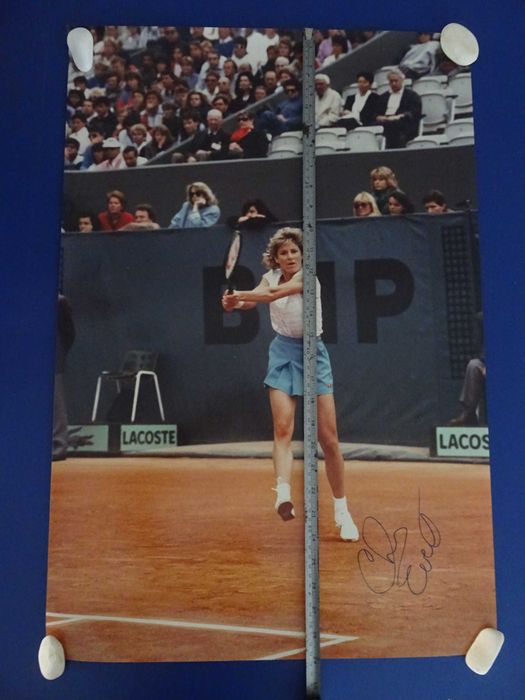 Poster assinado Ténis Chris Evert tenista