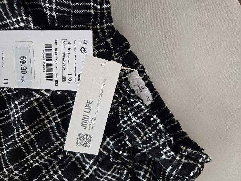 Spodnie dziewczęce Zara 110 nowe
