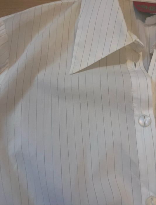 Kenzo Jungle koszula damska biała paski prążki klasyczna prosta loose