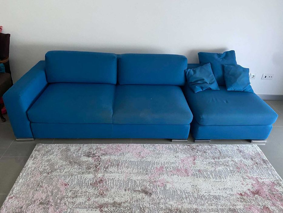 Sofá Azul Duas Peças