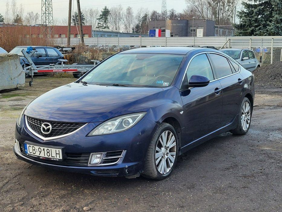Mazda 6 2.0D, 140KM, Skóra, Uszkodzony silnik, Zamiana