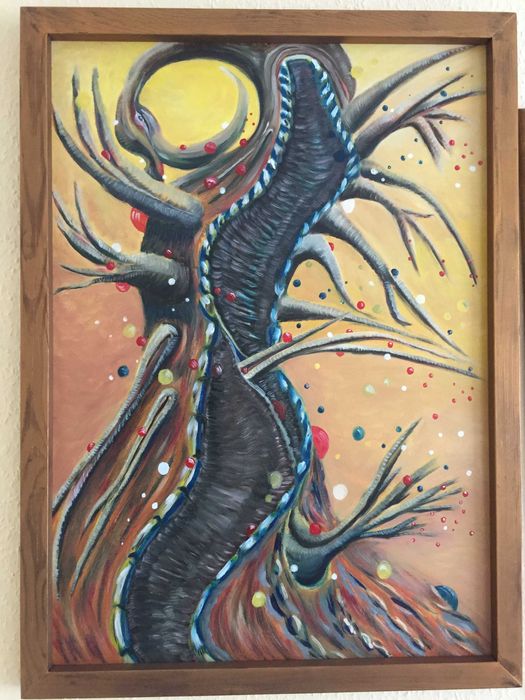 Drzewo Obraz olejny; Nowy; Sygnowany; Dawid Maciaszczyk