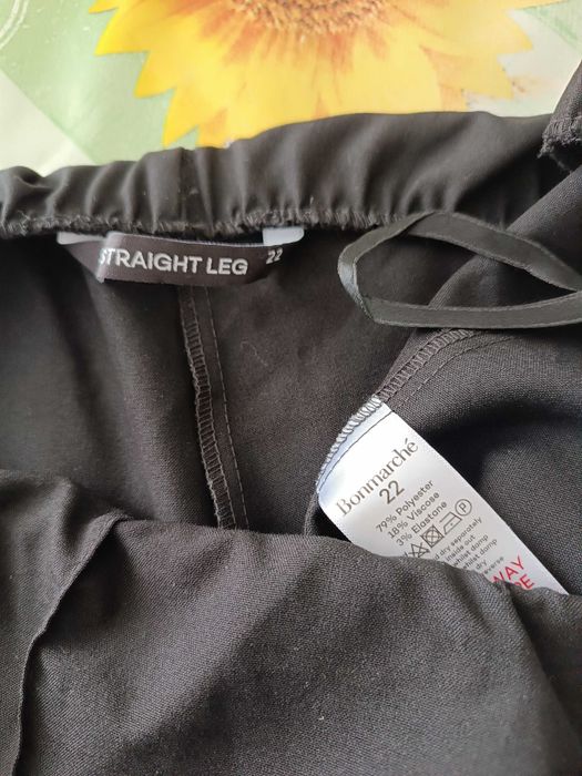 р 22/ євро 50 / 56-58 чорні штани штани прямі стрейчеві Bonmarche