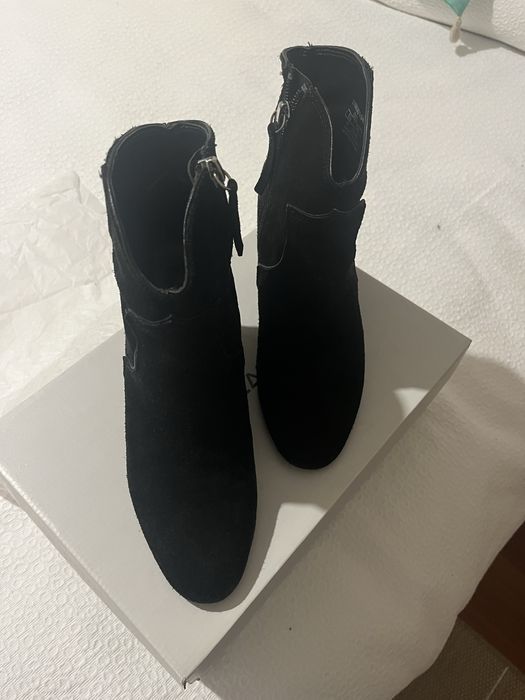 Botins camurça preta - Zara - 35