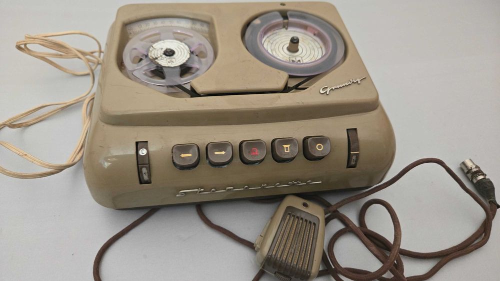 Ретро диктофон Grundig Stenorette (Вінтаж, ФРН, 1950-60 рр.) в оригінальному кейсі