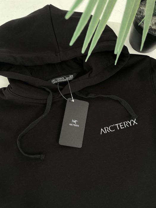 Худі Arc’teryx чорне/ біла кофта арктерікс чоловіча/ чоловіче худі арк