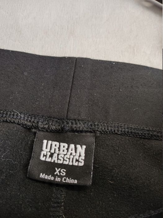Urban classic ocieplane legginsy skóra połysk xs
