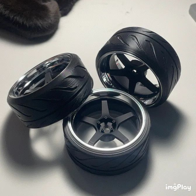 Pneus de Exibição para Carros RC Drift (Escala 1:10)