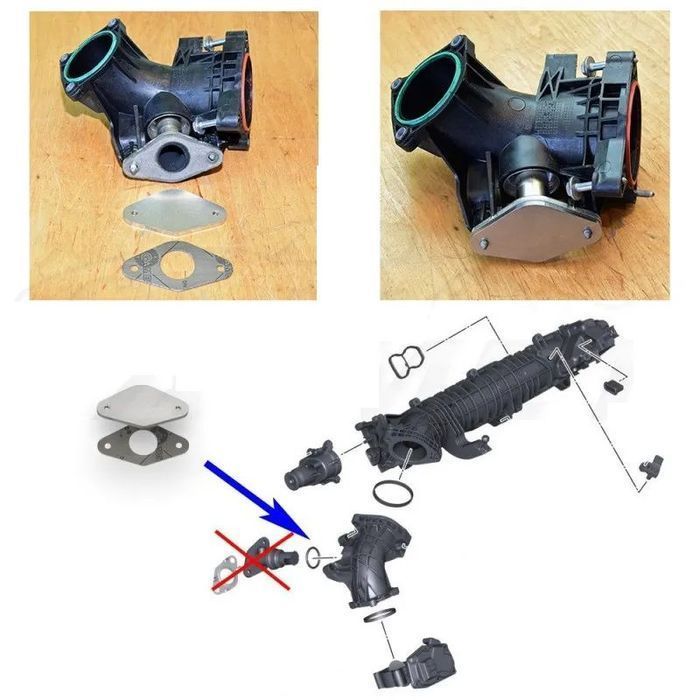 Kit Anulação Supressor EGR +Permutador Gases BMW Motor 2.0 N47N N47S1