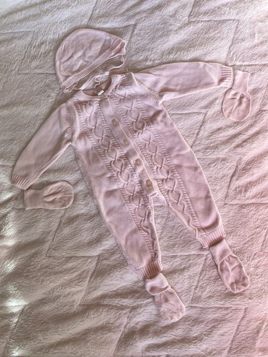 Вʼязаний набір для дівчинки в пологовий, на виписку /0-3 міс