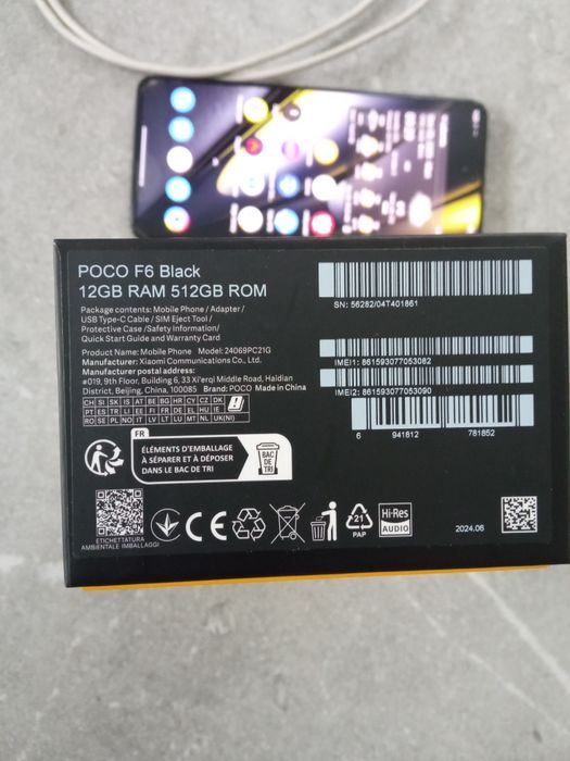 Poco F6 16/512GB czarny jak nowy