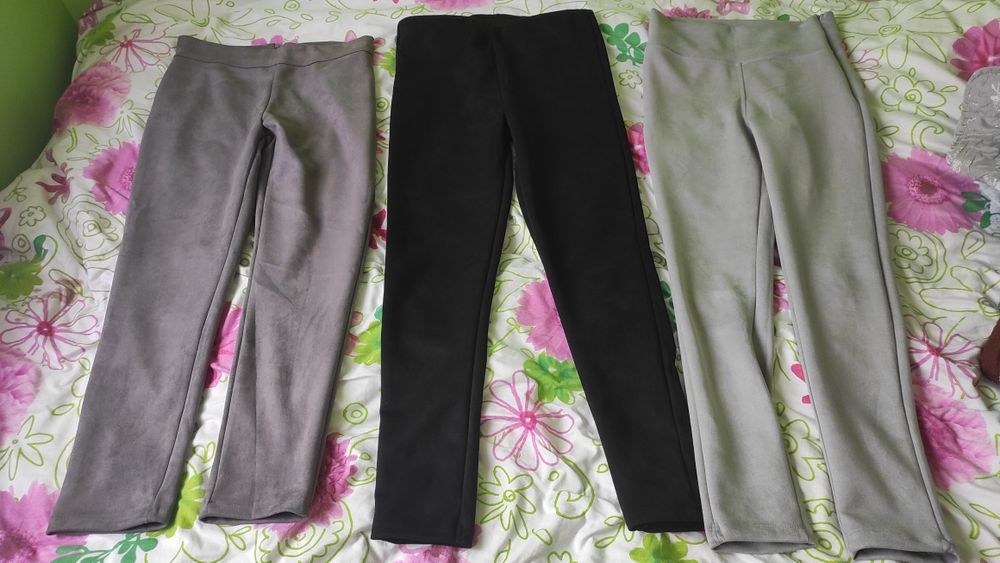 Zestaw legginsów spodni welurowych nowe bez metki