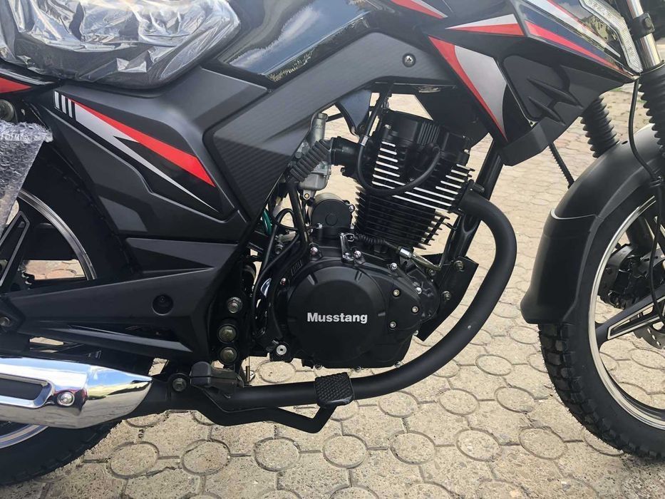 Дорожній Мотоцикл Musstang Чорний Красний Синій