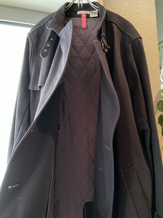 Gabardina azul/cinza