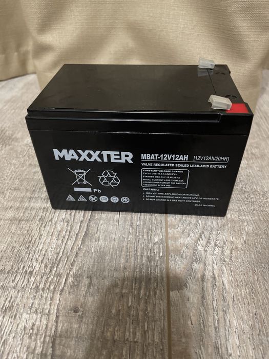 Акумуляторна батарея, АКБ, Maxxter 12V 12Ah (MBAT-12V12AH)